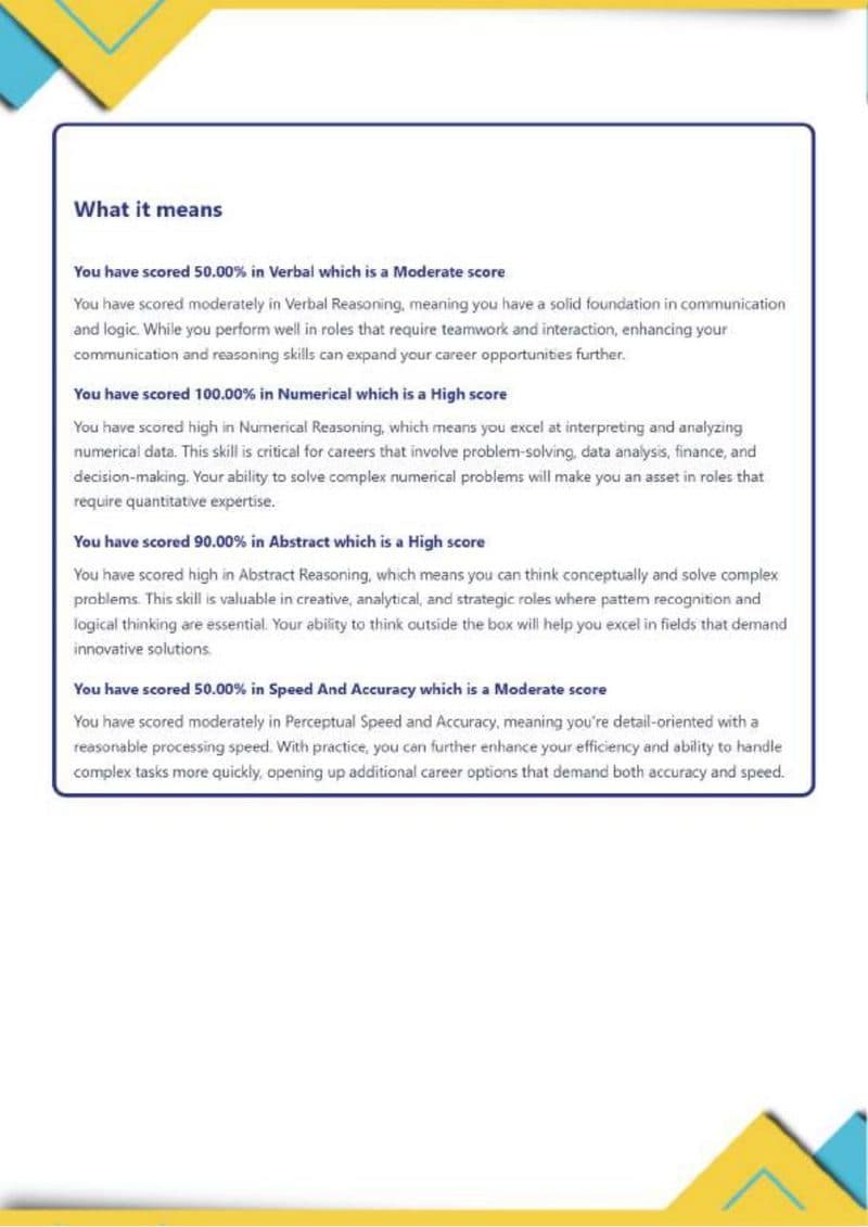 Page 6 of SkillSphere sample report